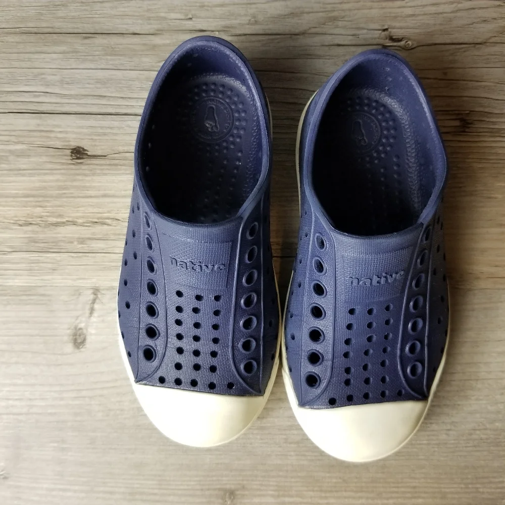 Native Jefferson Navy Blue Waterproof Slip On Sneaker Shoe